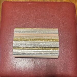 Kurt Geiger Metallic Striped Clutch